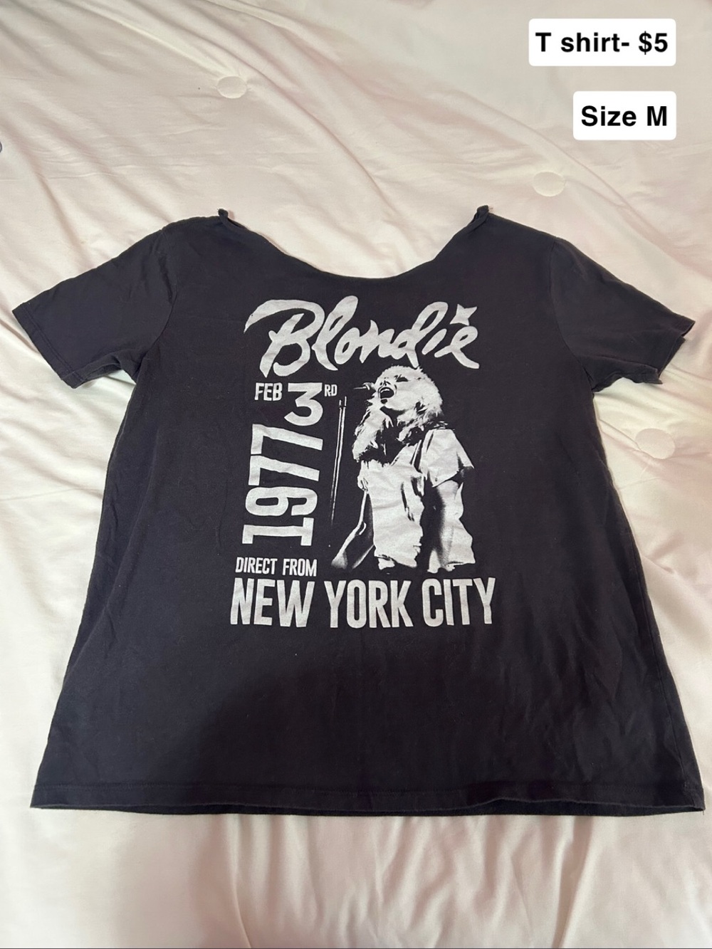 Blondie Off the Shoulder Graphic Tee